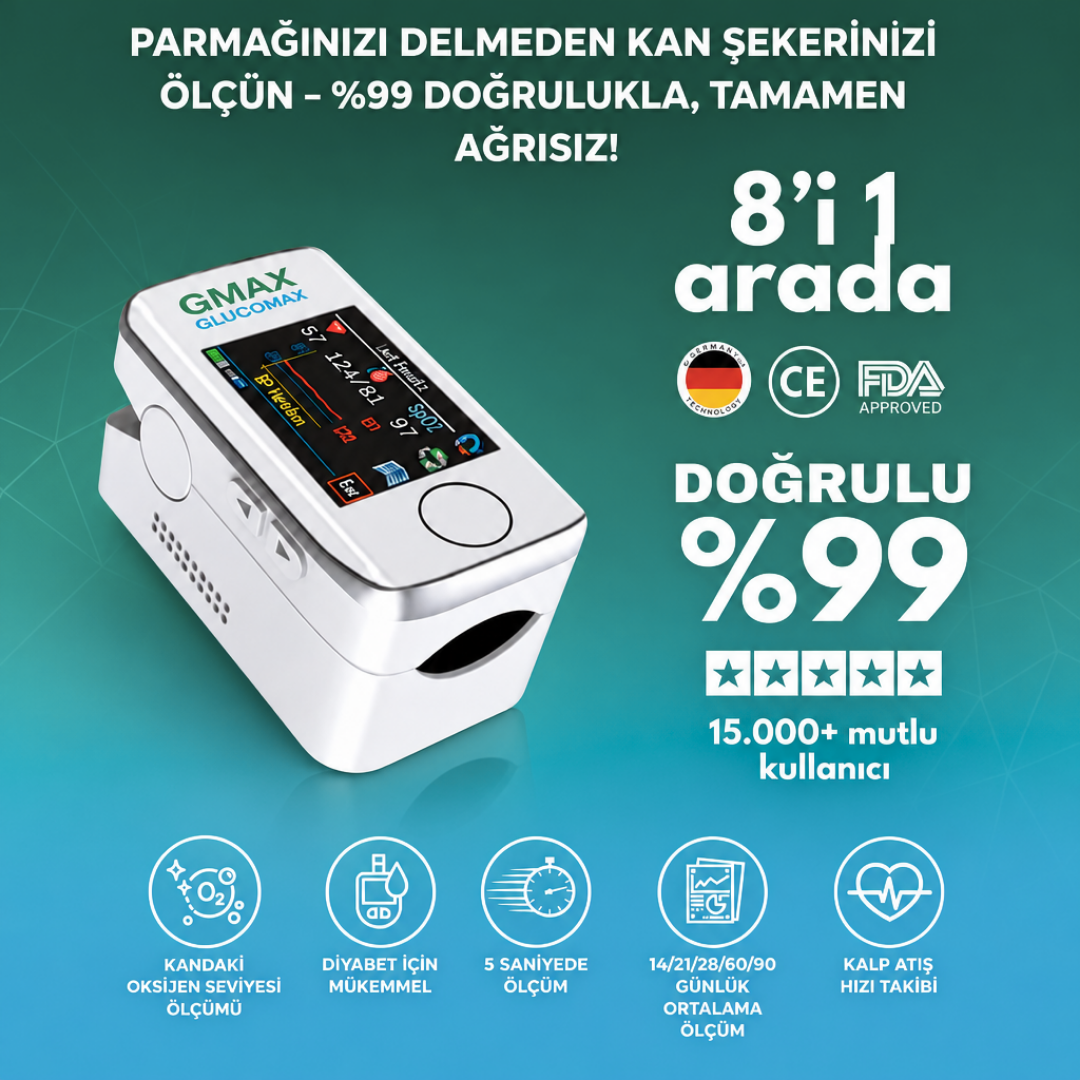GMAX GLUCOMAX – 8'i 1 Arada Akıllı Cihaz